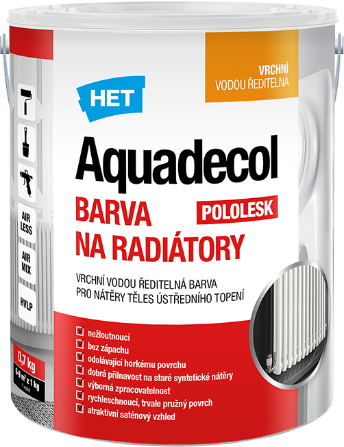 Aquadecol Barva na radiátory - NOVINKA